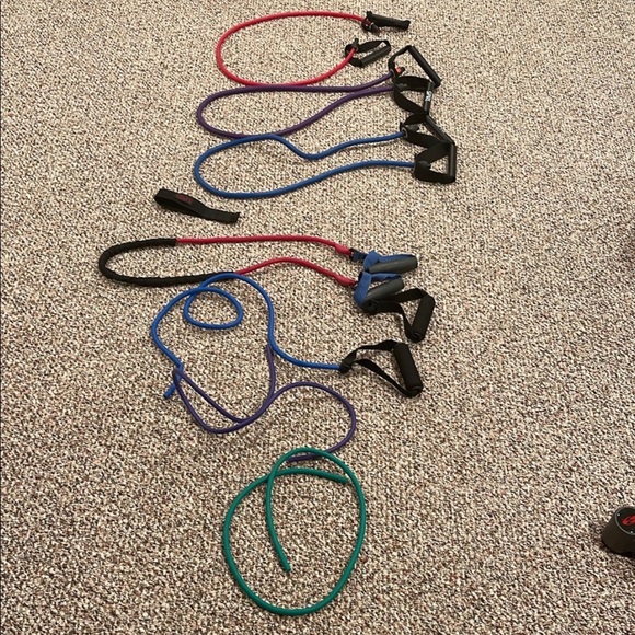 Exercise Bands w/ Handles - Picture 1 of 7